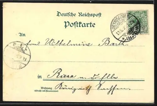 Lithographie Bad Oeynhausen, Thermalbad, Soolbad, Wendelbahn