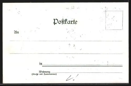 Lithographie Berlin-Spandau, Hafenplatz mit Garnisonkirche