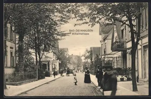 AK Bad Oeynhausen, Wilhelmstrasse mit Anwohnern