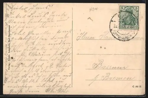 AK Bad Oeynhausen, Wilhelmstrasse mit Anwohnern