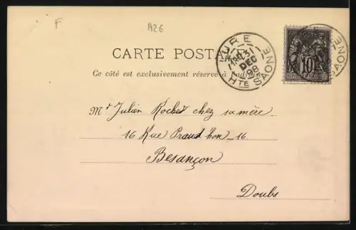 AK Lure, Souvenir de Lure avec vue de la place et des casernes