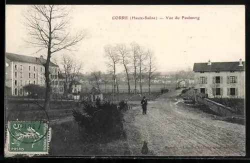 AK Corre /Haute-Saône, Vue du Faubourg