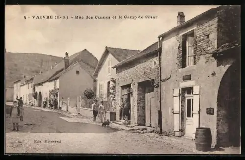 AK Vaivre /H.-S., Rue des Cannes et le Camp de César