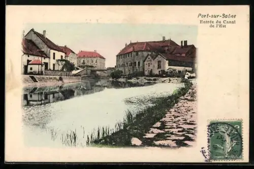 AK Port-sur-Saône, Entrée du Canal de l`Est