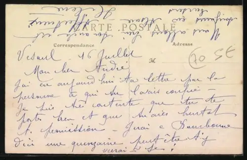 AK Vesoul, Rue d`Alsace-Lorraine et Place du Centre