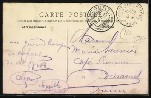 AK Lure, Souvenir de Lure avec avion au-dessus de la rue principale animée