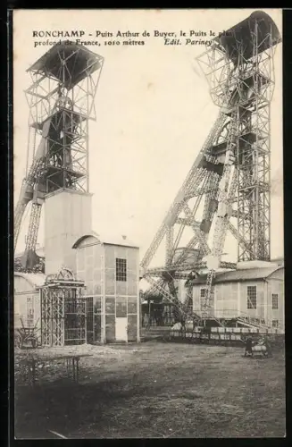 AK Ronchamp, Puits Arthur de Buyer, le puits le plus profond de France, 1010 mètres