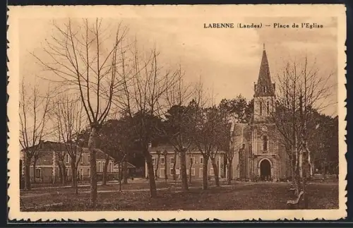 AK Labenne /Landes, Place de l`Église