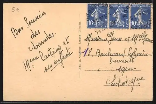 AK Roquefort /Landes, Chute de l`Estampon à l`usine électrique