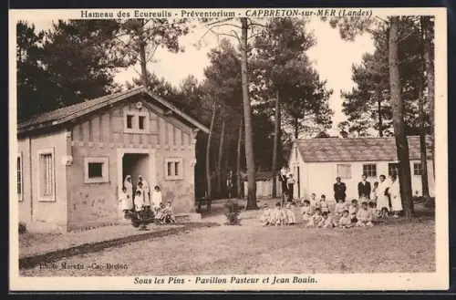AK Capbreton-sur-Mer /Landes, Préventorium Hameau des Ecureuils, Sous les Pins, Pavillon Pasteur et Jean Bouin