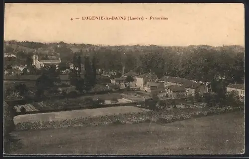 AK Eugénie-les-Bains /Landes, Panorama du village et de la campagne environnante
