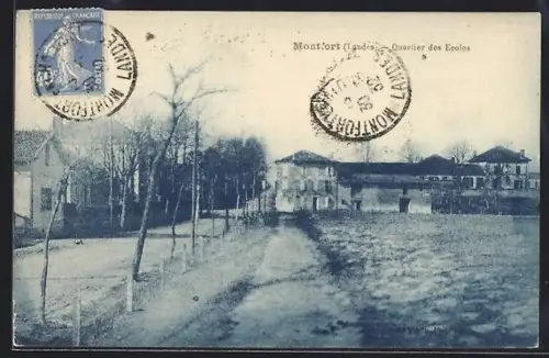 AK Montfort /Landes, Quartier des Ecoles
