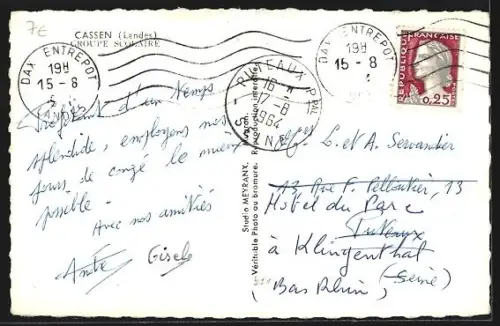 AK Cassen /Landes, Vue d`un bâtiment résidentiel avec jardin à l`avant