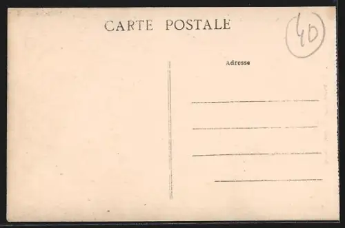 AK Dax, Vue Générale avec le pont et le train traversant la rivière