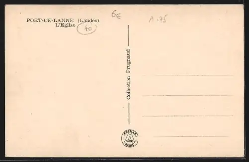 AK Port-de-Lanne /Landes, L`Église