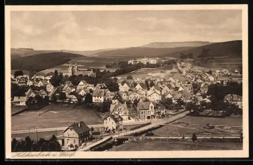 AK Hilchenbach i. Westf., Gesamtansicht des Ortes und der Umgebung