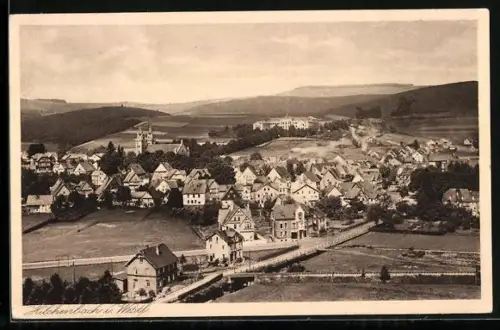 AK Hilchenbach i. Westf., Gesamtansicht des Ortes und der Umgebung