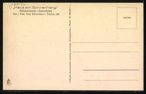 AK Hilchenbach i. Sauerland, Haus am Sonnenhang