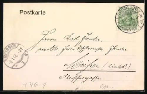 AK Dresden, Theaterplatz mit Strassenbahn