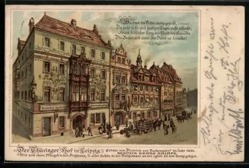 Lithographie Leipzig, Hotel Thüringer Hof