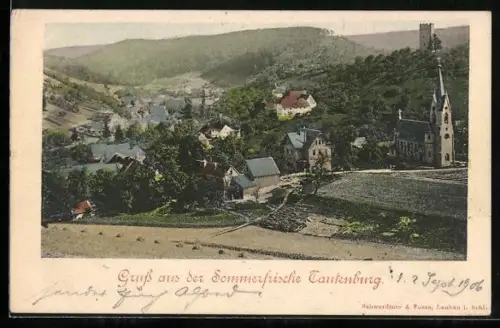 AK Tautenburg, Ortspartie mit Kirche