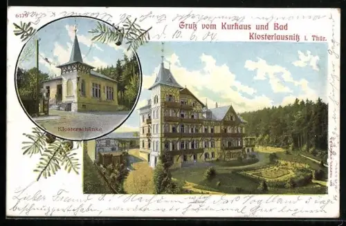 AK Klosterlausnitz i. Thür., Kurhaus und Bad, Gasthaus Klosterschänke