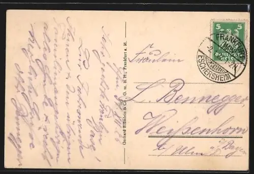 AK Frankfurt a. Main, Bismarckdenkmal mit Kindern