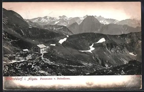 AK Oberstdorf i. Allgäu, Panorama vom Nebelhorn