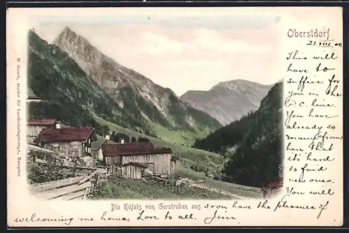 AK Oberstdorf, Die Höfats von Gerstruben aus