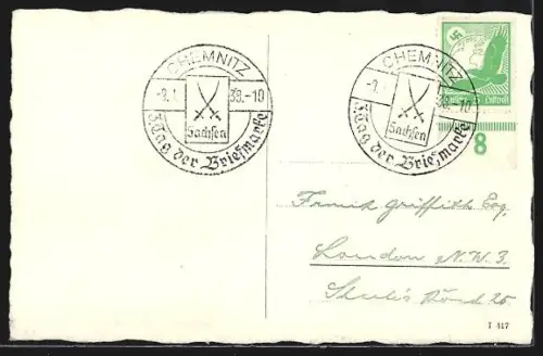 AK Chemnitz, Markt mit Strassenbahn