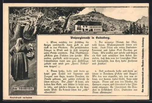 AK Godesberg, Gasthof zur Godesburg, Inh. Geschwister Schumacher, Walpurgisnacht