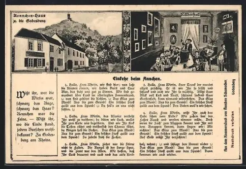 AK Bad Godesberg, Gasthof zur Godesburg, Inh. Geschw. Schumacher, Ännchen-Haus