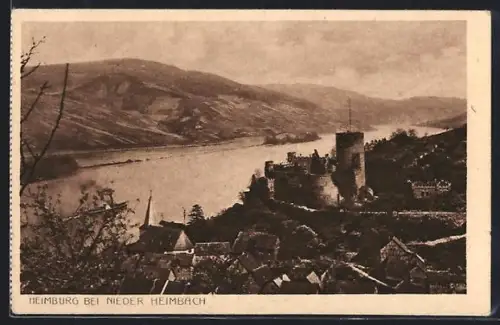 AK Heimbach / Eifel, Blick auf die Heimburg