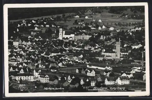 AK Bludenz /Vorarlberg, Ortsansicht von oben