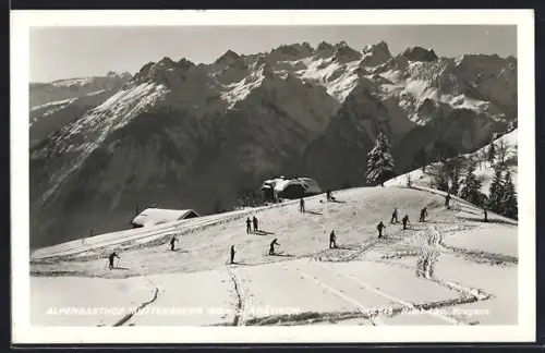 AK Bludenz, Alpengasthof Muttersberg mit Rhätikon
