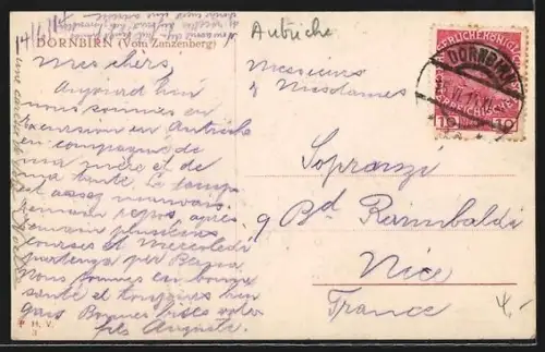 AK Dornbirn, Ortsansicht vom Zanzenberg