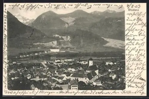 AK Bludenz, Teilansicht mit Kloster