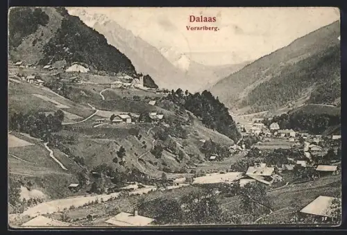 AK Dalaas /Vorarlberg, Ortsansicht mit Umgebung