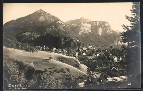 AK Dornbirn, Ortsansicht mit Staufen
