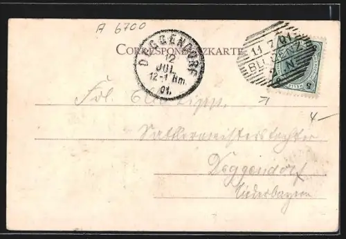 AK Bludenz, Ortspartie mit Kirche