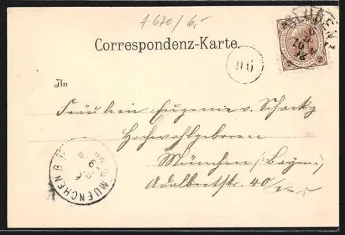 AK Bludenz, Teilansicht des Ortes mit Kirche und Gebirge