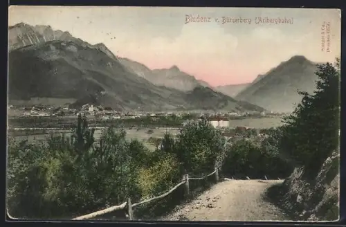 AK Bludenz, Ortsansicht vom Bürserberg