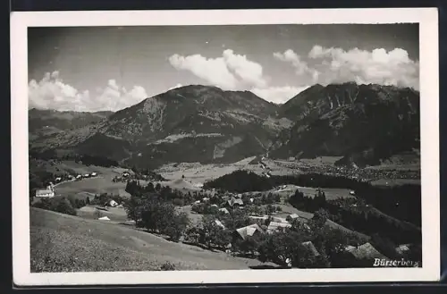AK Bürserberg, Ortsansicht mit Bergpanorama