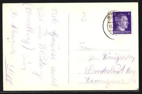 AK Bürserberg, Ortsansicht mit Bergpanorama