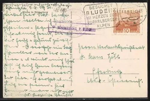 AK Bürserberg, Kirche mit Gebirgspanorama