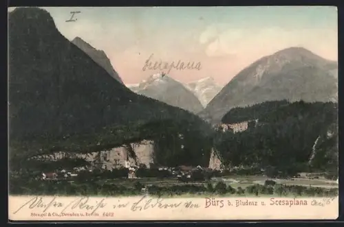 AK Bürs, Totalansicht mit Scesaplana