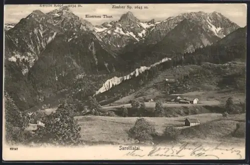 AK Sarottlatal, Blick auf Zwölfe Kopf, Eisernes Thor und Zimber Sp.