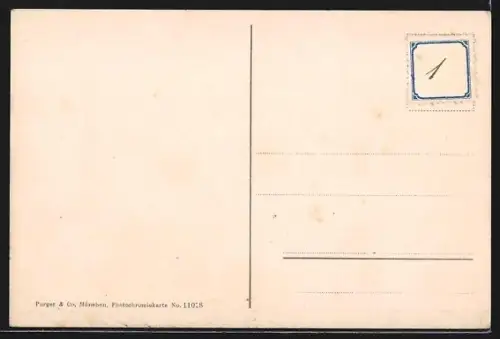 AK Bludenz, Blick von der Tschengla auf den Ort und Klostertal