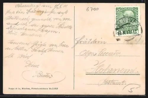 AK Bludenz, Panorama vom Tschengla mit Klostertal & Roppelskopf