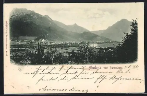 AK Bludenz, Blick vom Bürsenberg auf den Ort